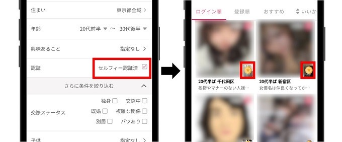 セルフィー認証